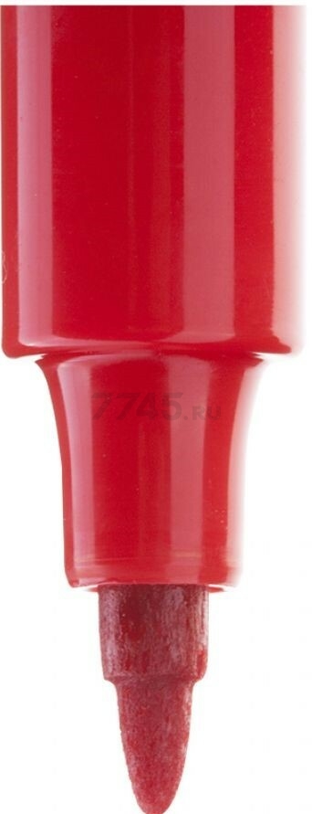 Маркер перманентный CROWN Multi Marker Super Slim красный (P-505FRed) - Фото 2